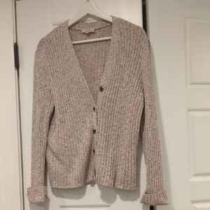 LOFT Pastel Ribbed Cardigan